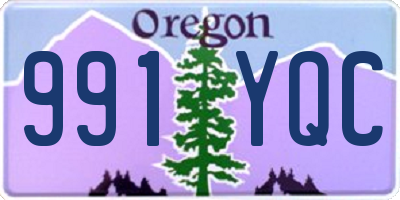 OR license plate 991YQC