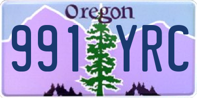 OR license plate 991YRC