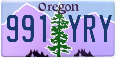 OR license plate 991YRY