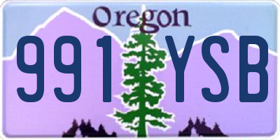 OR license plate 991YSB