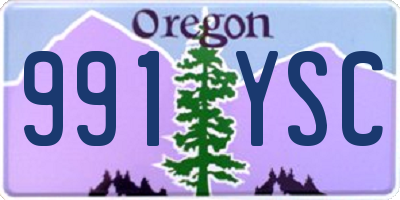 OR license plate 991YSC