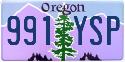 OR license plate 991YSP