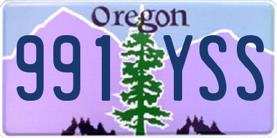 OR license plate 991YSS