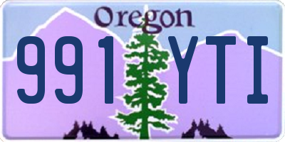 OR license plate 991YTI