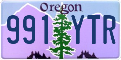 OR license plate 991YTR