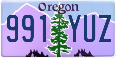 OR license plate 991YUZ