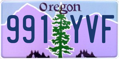 OR license plate 991YVF