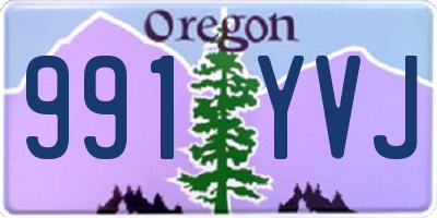 OR license plate 991YVJ