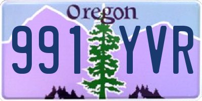 OR license plate 991YVR