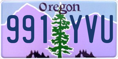 OR license plate 991YVU