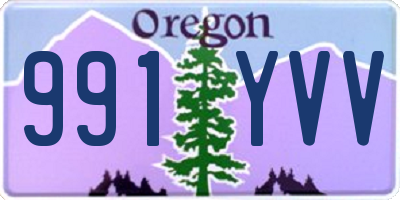 OR license plate 991YVV