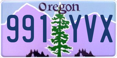 OR license plate 991YVX