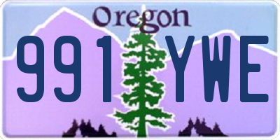 OR license plate 991YWE