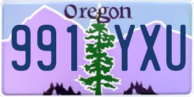 OR license plate 991YXU