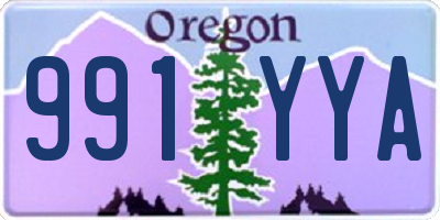 OR license plate 991YYA