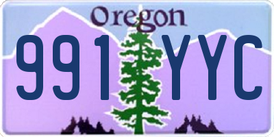 OR license plate 991YYC