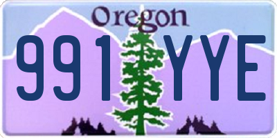 OR license plate 991YYE