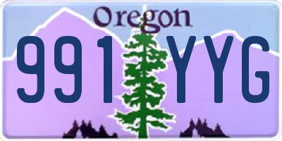 OR license plate 991YYG