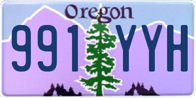 OR license plate 991YYH