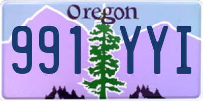 OR license plate 991YYI