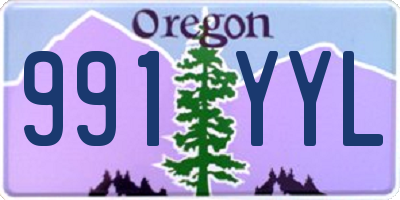 OR license plate 991YYL