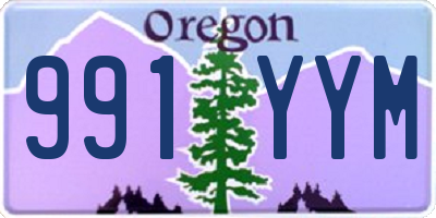 OR license plate 991YYM