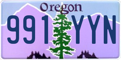 OR license plate 991YYN