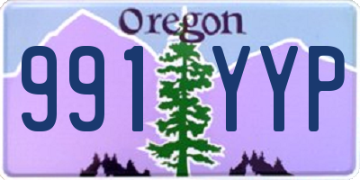 OR license plate 991YYP