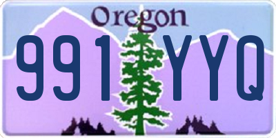 OR license plate 991YYQ
