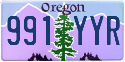 OR license plate 991YYR