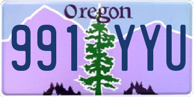 OR license plate 991YYU