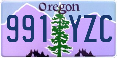 OR license plate 991YZC