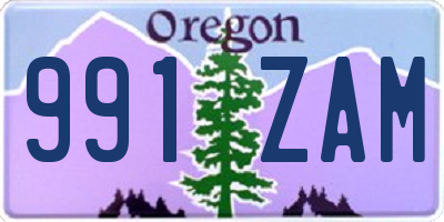 OR license plate 991ZAM