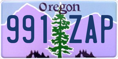 OR license plate 991ZAP