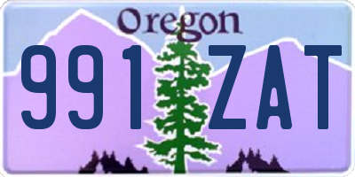 OR license plate 991ZAT