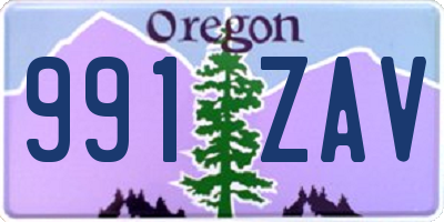 OR license plate 991ZAV