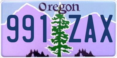 OR license plate 991ZAX