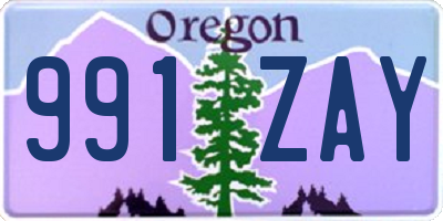 OR license plate 991ZAY