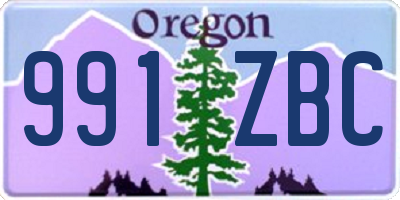 OR license plate 991ZBC