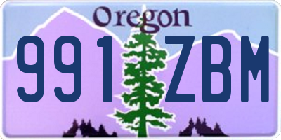 OR license plate 991ZBM