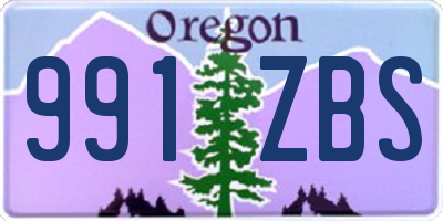 OR license plate 991ZBS