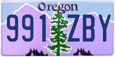 OR license plate 991ZBY