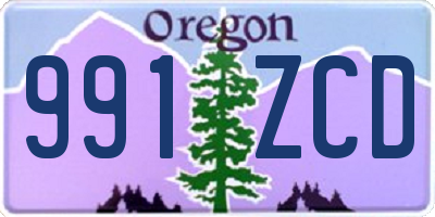 OR license plate 991ZCD