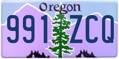 OR license plate 991ZCQ