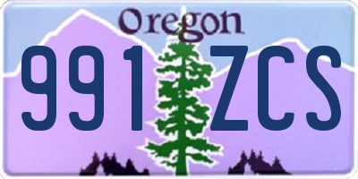 OR license plate 991ZCS