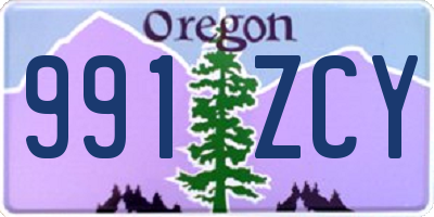 OR license plate 991ZCY