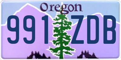 OR license plate 991ZDB