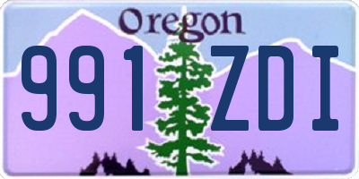 OR license plate 991ZDI