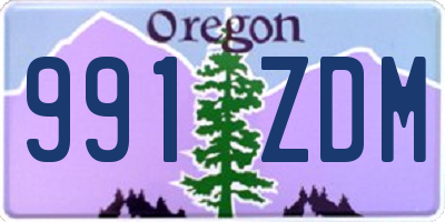 OR license plate 991ZDM