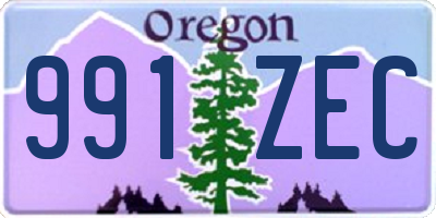 OR license plate 991ZEC